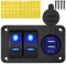 Gebildet 2-Gang-Wippschalter-Panel mit Dual-USB-Ladegerät, 12V, 24V, Kippschalter, LED-Lichtleistenschalter, Rücklichtschalter, Rock-Lichtschalter für Autos, Wohnmobile, LKWs