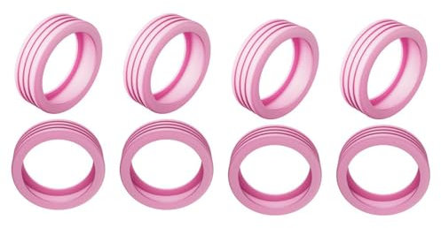 8 pezzi coperture del protettore della ruota del bagaglio del silicone protezione ruote valigia copri ruote trolley rosa