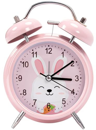 Zouwel Alarm Clocks for Heavy Sleepers, Alarm Clocks Bedside with Light, Kids Digital Alarm Clock, Extra Loud Alarm Clock Battery Powered (Battery not Included), Clocks for Dedrooms, Traveling (pink)
