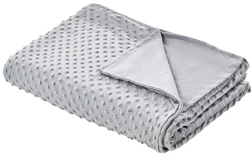 Beliani Modern Duvet Weighted Blanket Cover Polyester Fabric 100 x 150 cm Dotted Pattern Pink Callisto