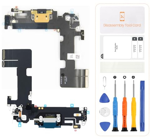 SRJTEK Dock Connector USB Replacement For iPhone 13 Charging Port A2633 Headphone Port A2482 Microphone/Audio Jack/Antenna Repair Kits
