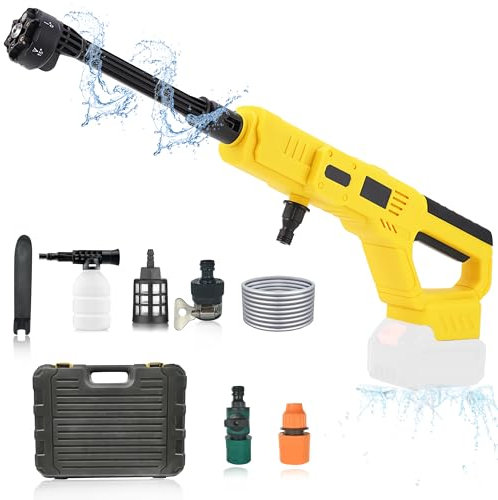 Cordless Pressure Washer for DeWALT 20V MAX 600PSI 1.2GPM High-Efficiency Battery-Powered Cleaner with 6-in-1 Nozzle for Car, Floor, Patio & Driveway,DCPW550B Replacement (Tool Only)