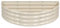 Harbour Housewares Raised Garden Bed - Ivory - 120 x 60cm - Semi-Circle - Bottomless Galvanised Steel Metal Planter Box for Growing Outdoor Plants, Vegetables, Flowers and Herbs