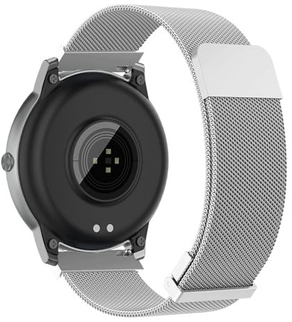 RanBluu 20 mm 22 mm Metall Armband, Magnetisch Ersatzarmband, Edelstahl Mesh Uhrenarmband (20 mm, Silber)