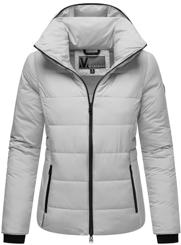 MARIKOO Basic Damen Steppjacke kurz mit Kapuze Radaa 16 XS-6XL
