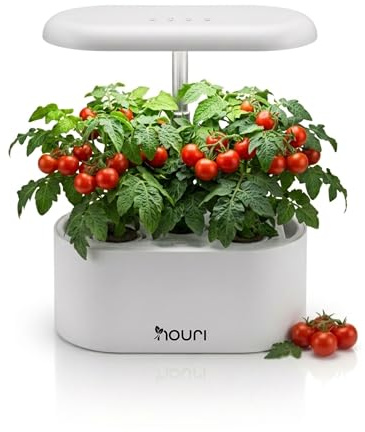 Nouri 5-Pod Smart Garden | mit Alten Tomatensorten | Hydroponic System | Smart Garden für Indoor Garten & Indoor Kräutergarten | LED-Pflanzenlampe | Einfache Bedienung