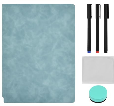 Whiteboard Klein A5 A4, White Board mit 3 Markern, Radiergummi und 1 Tuch, Doppelseitiges Schreiben, Memoboard Abwischbar, Tragbar Dry Erase Board für Studium, Besprechung, Entwurf, Notizen (A4)