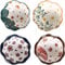 Tefrine Ceramic Flower Shape Dipping Bowls Set, Cute Plates for Sushi Sauce and Side Dishes, Perfect for Snacks BBQ and Appetizers