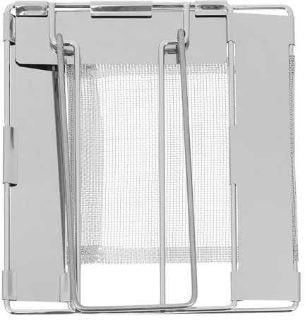 Happyyami 1 Pc Gril Barbecue brasero Support Barbecue Cuisson Corbeille bière Plaque brochettes poêle Petite étagère à Barbecue Support de Barbecue de Pique- Acier Inoxydable 304 Silver