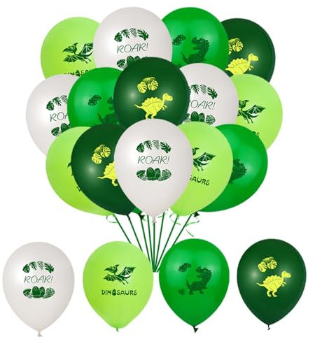Tourima Dinosaurier Luftballons, 30 cm, 20 Stück,Dino Geburtstag Deko, 20 Dino Deko Kindergeburtstag Kinder Luftballons für Jungen & Mädchen Geburtstagsfeier Dino Geburtstag