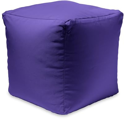 Home Sweet Home UK 100% Waterproof Cube Bean Bag Footstool Modern Square Pouffes for Living Room Large Cube Plush Pouffe Footstool For Indoor & Outdoor Stylish & Durable Square Beanbag Pouffe Stool