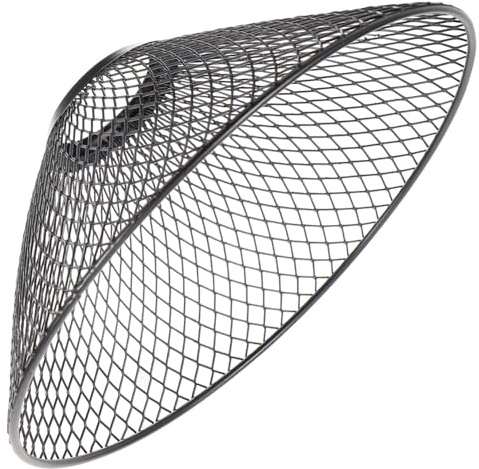 FUTUREORYY Schwarzer Metalllampenschirm aus Eisen Leichter und Eleganter Hängelampenschirm im Regenschirmdesign für Restaurant und Wohnräume 19x9cm Mittelgroß