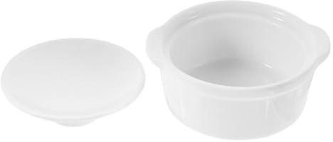UKCOCO Ciotola in Ceramica con Coperchio e Doppi Manici Scodella da Zuppa Antiscivolo Versatile per Riso e Dessert per Ristoranti e Buffet Compatta