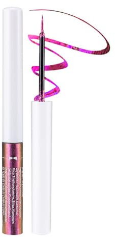 EONFAVE Chamäleon Liquid Eyeliner, Flüssiger Eyeliner Wasserfest, Glitzer Metallic Eye Liner Stift, Multichrome Eye Liner Glitzer Lidschatten, Ultra-Fine Tip, Langlebiger Schimmer Kajalstift (Lila)
