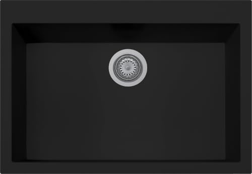 Lavello cucina Ulisse 79 Mix nero 1 vasca/vascone 76 x 50 cm Made in Italy