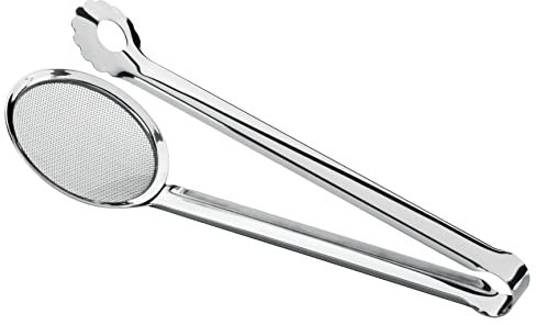 Tescoma 428444 Pinza per Fritti, Acciaio Inossidabile, Grigio, 34 x 10 x 9 cm