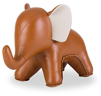 Züny - Buchstütze - Elefant Abby - braun/weiß - 1 kg