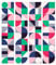 murando Papier Peint intissé PURO 10 m Décoration Murale XXL Poster Tableaux Muraux Tapisserie Photo Panneau décoratif Photo sur le mur Trompe l'oeil geometrique vert rose gris f-B-0164-j-b