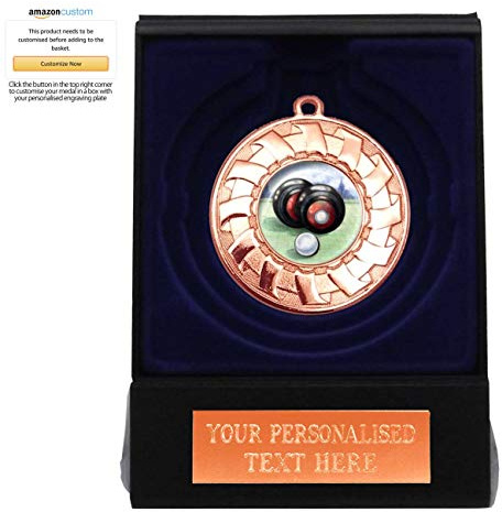 Personalised Lawn Bowls Medal In A Box