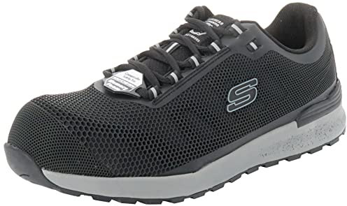 Skechers Bulklin Lyndale, Zapatos de Trabajo Hombre, Negro (Black Textile/Synthetic), 42 EU
