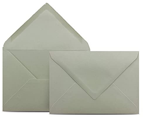 75 Briefumschläge DIN C6 Schiefergrau Grau - 11,4 x 16,2 cm - Kuverts mit 80 g/m² Nassklebung spitze Klappe - Umschläge ohne Fenster - Colours-4-you