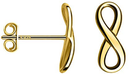 SOFIA MILANI - Damen Ohrringe Ohrstecker 925 Silber - vergoldet/golden - Unendlichkeit - 20589