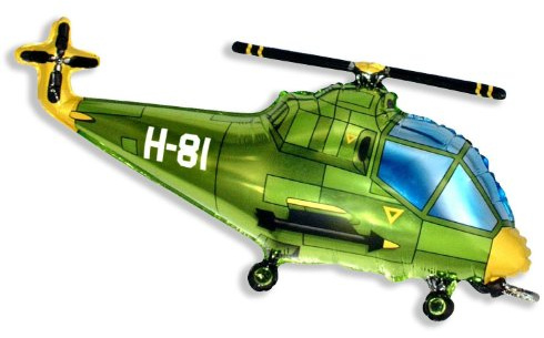 Toyland® 66 cm (26) grüner Folienballon in Hubschrauberform – Partydekoration für Kinder