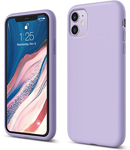 elago Liquid Silicone Case Kompatibel mit iPhone 11 Hülle (6,1), Silikon Handyhülle, Rundumschutz : 3-Layer Schutzhülle, erhöhter Rand für Bildschirm & Kamera (Lavendel)