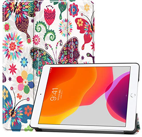 Lobwerk - Smart Cover per Apple iPad 10.2 Pollici 2019, con Funzione leggio e Auto Sleep/Wake Bianco 03
