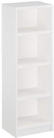 Erst-Holz Bücherregal weiß Holzregal Kiefer massiv Wandregal Verschiedene Höhen Standregal V-90.82-40W, Länge:120 cm