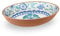 Turquoise Floral Melamine/Plastic Outdoor/BBQ/Picnic Oval Salad Serving Bowl