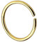 Taffstyle Piercing Continuous Ring Fake Klemmring Dünn Septum Tragus Helix Nase Lippe Ohr Nasenring Ohrpiercing Hoop Clip On Gold 1,2mm x 10mm