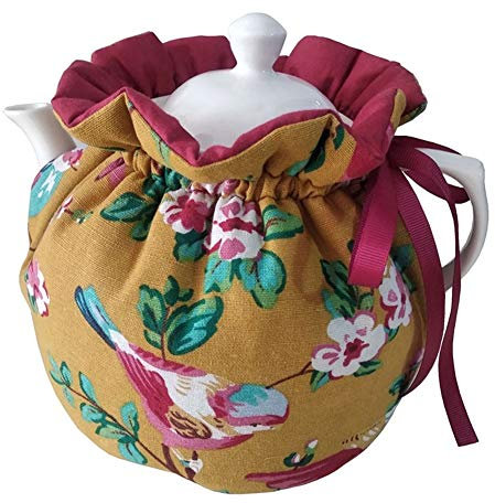 Tea Cosy, Cotton Vintage Floral Teapot Dust Cover Tea Cozies, Kitchen Home Decorative Tea Pots Cozy with Insulation Pad for Housewife, Friend, Mom (Color #14)