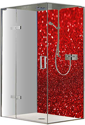 Original FLYERANDPRINT - SHOWER-PLATE, Alu-Dipond, OHNE FUGEN, Fliesenersatz, Duschrückwand, Wunschmaß, Dusche, Bad, Wandverkleidung, Wandverkleidung, DH-17-83 (Einzelplatte, 80 x 200 cm)