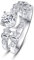 BONLAVIE Versprechen Ringe für ihre Frauen 925 Sterling Silber Schmuck mit Sun Moon Star Form Rundschliff Zirkonia CZ