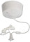 10A 1 Way Pull Cord Light Fan Switch Toilet Kitchen Bathroom Basement 1.7M Long String Pullcord White Round Ceiling Mounted