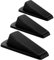 Crosize 3 Pack Rubber Door Stoppers for Floor, Door Stop Wedge for Heavy Duty Door, Black