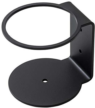 IPEA Porte-Bouteille Mural en Fer - Porte-Bouteille Mural pour Distributeur de Gel désinfectant, Savon, Bouteilles Porte-Distributeur, Noir, Hauteur 90 mm