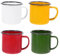 Luxshiny Enamel Coffee Tea Mug Set 4pcs Enamel Mugs Vintage Small Wine Cups with Cozy Handle, Ideal for Home Use, Camping, Hiking, and Picnics 8X7CM（Random Color）
