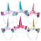 Seasboes Einhorn Stirnband Kinder, Einhorn Haarreif Kinder, Einhorn Haarreif Unicorn Horn Stirnband Mit Ohren, Head Accessoires Party Dekoration für Mädchen (6 Stück)