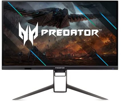 Acer Predator XB323QK NVbmiiphuzx 31.5 UHD (3840 x 2160) Agile-Splendor IPS Gaming Monitor | G-SYNC Compatible | Up to 0.5ms | 144Hz | DCI-P3 90% | 1-USB Type-C, 1-Display Port 1.4 & 2-HDMI 2.1 Ports