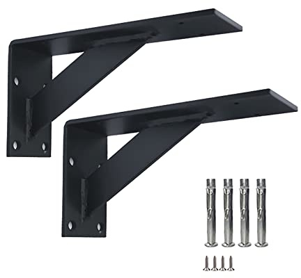 2 Stück Schwerlastkonsole,5mm Dick,Tragkraft 500 kg,Regalträger,Wandhalterung für Regalbrett,Metall Winkelkonsole für schwere Lasten Regale,Winkelträger für Wandmontage (70cm/27.5in)
