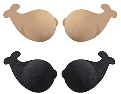 FDEETY Reggiseno in Silicone Senza Spalline Push-Up Tape Adesivi Intimo Invisibile Solleva Bralette Impermeabile Senza Cuciture