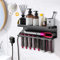 Yimerlen Airwrap Aufbewahrungshalter, kompatibel mit Dyson Airwrap Lockenstab Wandmontage, Aufbewahrungsregal Halter für Badezimmer-Aufsätze Organizer (mit Shampoo-Kamm), Schwarz