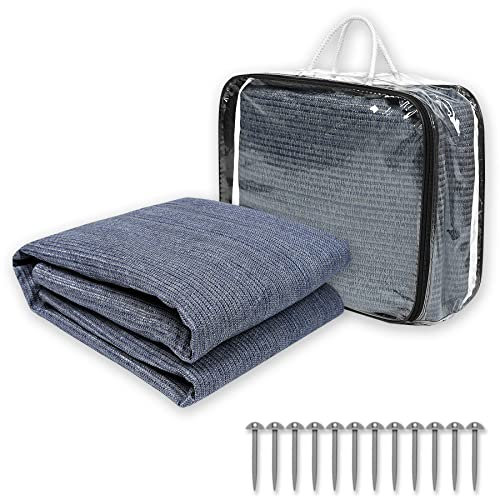 SUBTLETY 4x5m Lonas de Tiendas de Campaña en HDPE Alfombra de Suelo Set Incl. Bolsa de Transporte y Clavijas Transpirable Alfombra de Camping Plegable para Tienda Senderismo Camping Picnic