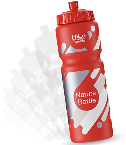 HiLo sports Fahrrad Trinkflasche 750ml - [Aus Zuckerrohr] - BPA freie Fahrradflasche - Bio Basierte Trinkflasche Fahrrad - Geschmacksneutrale Fahrrad Flasche für alle Flaschenhalter