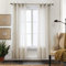 CUCRAF Net Curtains for Windows - Eyelet Voile Sheer Linen for Living Room & Bedroom, 84 Drop Pair, Wrinkle Resistant Solid Colour, Easy to Clean and Machine Washable