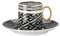 Versace La Greca Signature Black Espressotasse 2-TLG.