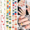 NAILDOKI Nail Stickers 6 Sheets x 22 Pieces Full Wraps Nail Polish Strips, Self-Adhesive Gel Nail Art Decals for Women Girls