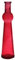 INNA-Glas Flaschenvase Reynaldo aus Glas, rot-klar, 23 cm, Ø 5,5 cm - Farbige Vase